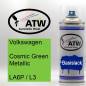 Preview: Volkswagen, Cosmic Green Metallic, LA6P / L3: 400ml Sprühdose, von ATW Autoteile West.